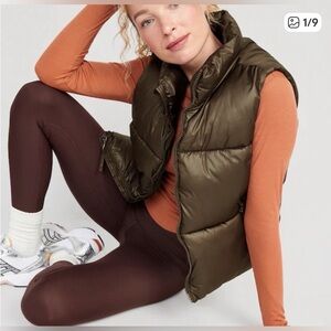 Old Navy Gorpcore Camping Winter Chocolate Brown Quilted Puffer Vest NWT 2X